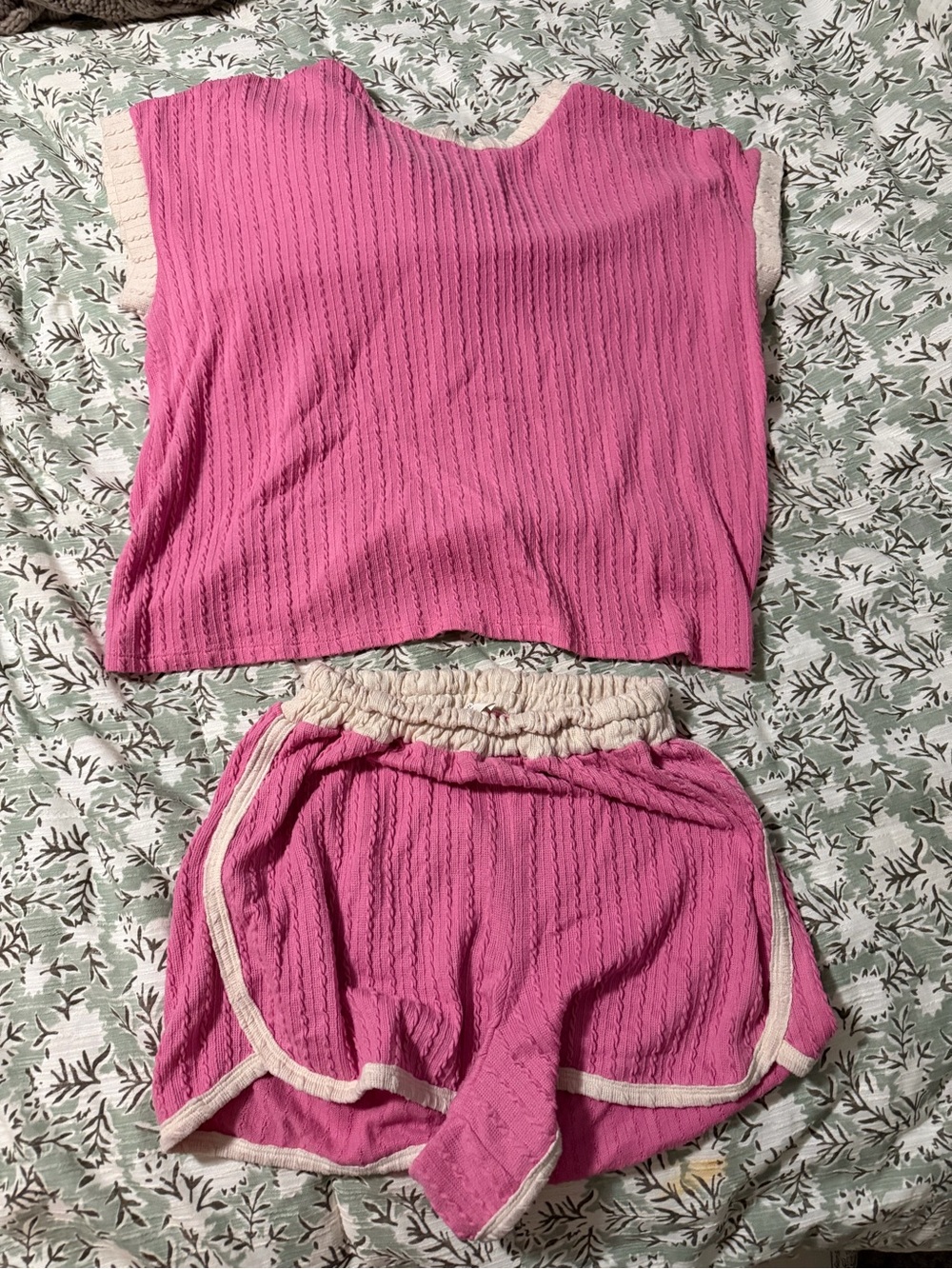 Lovely Melody Pink Short Sleeve Top & Shorts Sleep Set